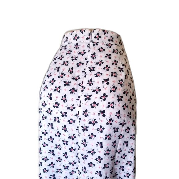 Ann-Taylor Floral Print Wrap Flounce Skirt - Picture 3 of 4